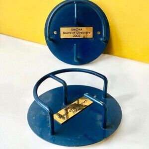 Horse Bridle Tack Hanger Hook Blue Metal Equestrian Western Wall Mount San Mateo